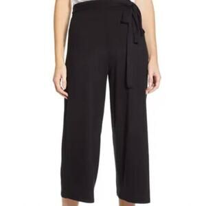 Bobeau Women's Cropped Doris Sweater Pants 3X Black NWT High Rise Pull On
